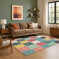 thumbnail image 7 of Addison Rugs Mayfield Premium Machine Washable Transitional Geometric Teal Rectangle Rug, 10' x 14', 7 of 7