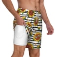 thumbnail image 2 of Balery Cute Sunflowers Mens Swim Trunks Swim Shorts for Men Quick Dry Inseam Beach Shorts with Compression Liner Pocket-3X-Large, 2 of 9