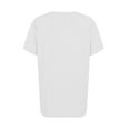 thumbnail image 6 of Tshirts Women Trendy Women's Summer Fashion Solid Color V-Neck Loose Short Sleeve T-Shirt Top, 6 of 7