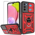 thumbnail image 1 of Funda ATUMP para Samsung Galaxy A03S con Protector de Pantalla HD, Antigolpes, Soporte Giratorio 360°, Rojo, 1 of 7
