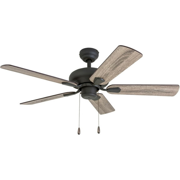 Prominence Home Russwood 42" Bronze Ceiling Fan with 5 Blades, Pull Chain & Reverse Airflow
