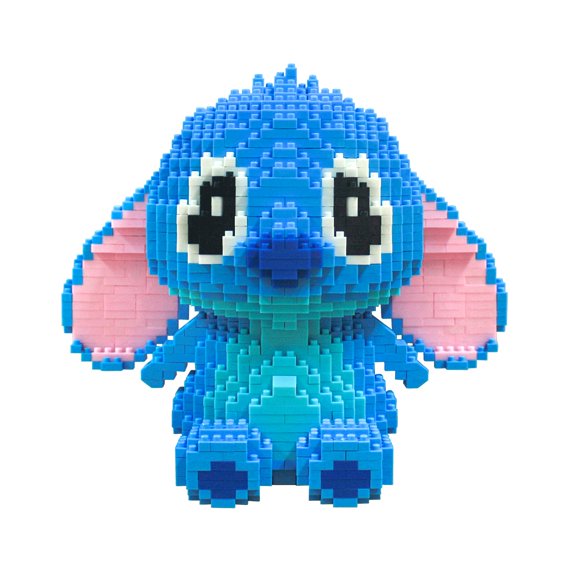 Stpro Building Bricks Juego de más de 1700 piezas - Bloques de construcción de personajes de dibujos animados clásicos - Mini bloque de construcción para niños, niñas y adultos (azul)