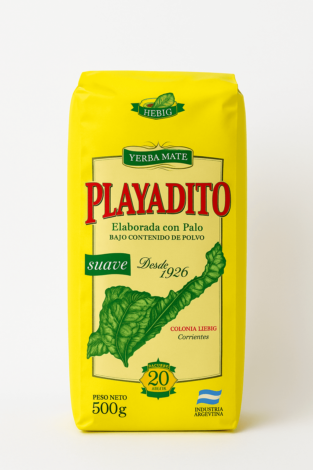 3 x Playadito - Yerba Mate Made With Stick - 500gr - 17.63oz