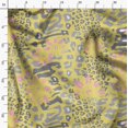 thumbnail image 3 of Soimoi Yellow Viscose Chiffon Fabric Leopard Animal Skin Decor Fabric Printed Yard 42 Inch Wide, 3 of 6