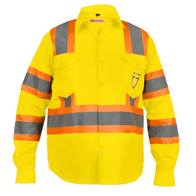 Camisa de seguridad Just In Trend Clase 3 de manga larga de alta visibilidad