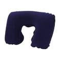 thumbnail image 2 of EGNMCR Comfortable Travel Neck Pillow PVC Flocked U Shaped Cushion For Aviation Outdoor Home Use Portable Inflatable Cervical Support Pillow With Soft Velour Cover U Shape pillows, 2 of 6