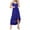 Blue, variant on IROINNID A-Line Dress For Women Casual V-Neck Camis Sleeveless Vest Long Dress Below The Knee Solid Color Dress
