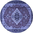 thumbnail image 1 of Ahgly Company Indoor Round Persian Blue Traditional Area Rugs, 8' Round, 1 of 4