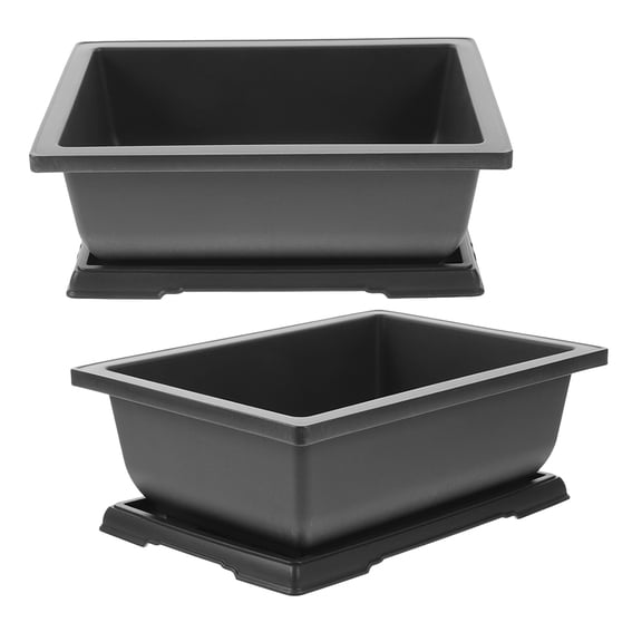 Hemoton  Plastic Planters for Indoor Plants Flowerpot Succulent Container Black