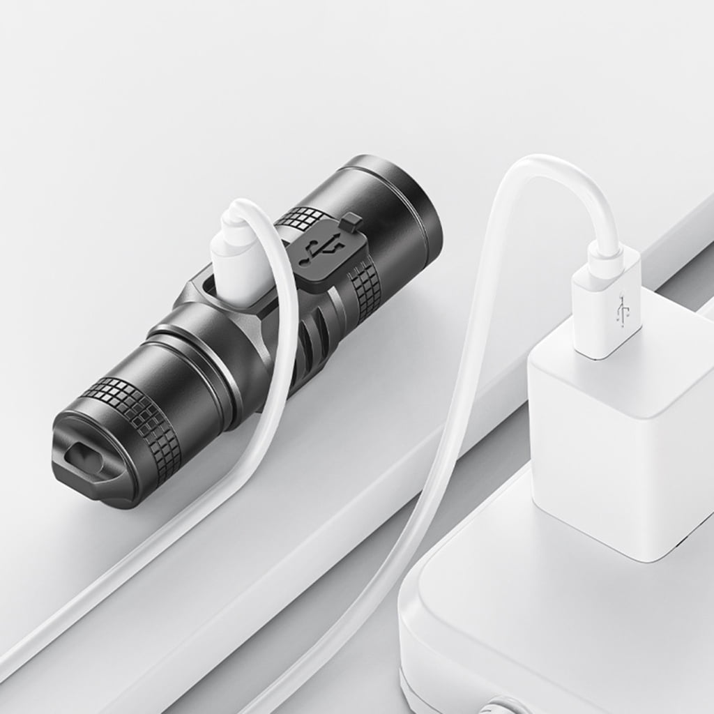 YIEMEEN Portable Aluminum Flashlight Pendant With Variable And Rechargeable Battery For Night Walking