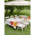 thumbnail image 3 of Outdoor Tablecloth with Umbrella Hole and Zipper, Bunny Easter Rectangle Table Cloth 60x102 Inch Waterproof Tablecloth, Pastoral Spring Floral Wooden Picnic Table Cover for Patio Camping, 3 of 7