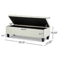 thumbnail image 2 of GZXS White Boucle Storage Ottoman with Solid Wood Legs, Tufted Bedroom Bench, Easy Hinges Lid Operation, Loads 300 lbs, 50.75"L x 17.5"W x 16.33"H, 2 of 8