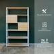 thumbnail image 3 of Ilios Innova | Librero Organizador Contemporáneo para Oficina y Hogar, Diseño Moderno en Acero y Melamina Maple, 3 of 9
