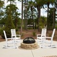 thumbnail image 5 of Greforg Outdoor Oversized Patio Rocking Chair Set of 4, HDPE Weather Resistant Porch, Garden Lawn Rocker,White, 5 of 7