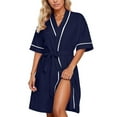 thumbnail image 2 of Kimono Robe for Women Summer Lightweight Short Robes Soft Spa Bathrobe Shower Robe Sleepwear, 2 of 6