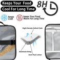 thumbnail image 4 of Grey and Gold Marble Pattern Insulated Lunch Bag with Shoulder Strap and Bottle Holder,Bento School Lunch Bag Box,11x9.5x3.5 Inches, 4 of 5