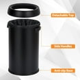 thumbnail image 3 of Lumiparty 17 Gallon Open Top Commercial Trash Can, Stainless Steel Rubbish Bin, Round Garbage Can, for Outdoor, Home Office, Restaurant, Black, 3 of 7