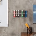 thumbnail image 4 of MyGift Whiteboard Supply Storage, 10-Slot Clear Acrylic Dry Erase Marker and Eraser Holder, Wall Mounted Office Accessories Organizer Storage Rack, 4 of 6