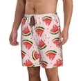thumbnail image 2 of Naloa Hand Drawn Watermelon Men's Beach Shorts, Surfing shorts, Swim trunks, Quick Dry Swim Trunks for Surfing Beach Fun - Medium, 2 of 9
