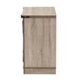 thumbnail image 3 of Wayne Modern Contemporary Farmhouse Oak Brown Finished Wood 2-Door Shoe Storage Cabinet, 3 of 10