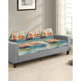 thumbnail image 2 of Nautical Boat Couch Cushion Covers Stretch, Washable Sofa Seat Covers Individual Seat Cushion Sofa Slipcovers Coastal Sailing Ship Ocean Painted Sea Couch Cover Furniture Protector S-1PCS, 2 of 7