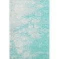 thumbnail image 2 of Addison Rugs Mayfield Washable Transitional Abstract Aqua Rectangle Rug, 3' x 5', 2 of 6