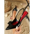 thumbnail image 2 of Ladies Butterfly Knot Decorated Pointed Toe Slim High Heels Elegant Women's Footwear, 2 of 6