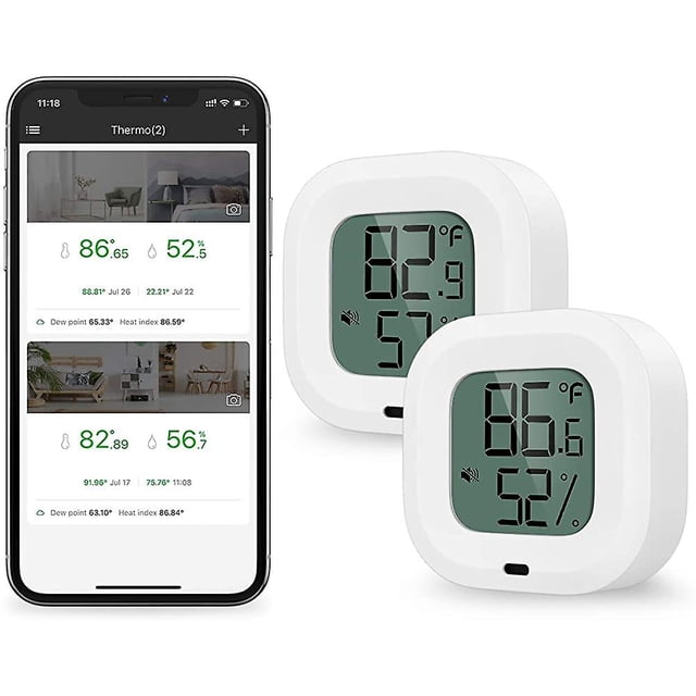 Piezas Termómetro Higrómetro Bluetooth. Sensor de temperatura de humedad con datos oso de fresa Electrónica