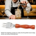 thumbnail image 3 of Ice Chipper Stainless Steel Ice Crusher with Wooden Handle for Breaking Ice Kitchen Tool, 3 of 8