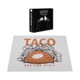 thumbnail image 5 of Ambesonne Calligraphy Jigsaw Puzzle, Hot and Spicy Tacos, Heirloom-Quality Fun Activity for Family Durable Cardboard, 1000 pcs, Vermilion Eggplant White, 5 of 5