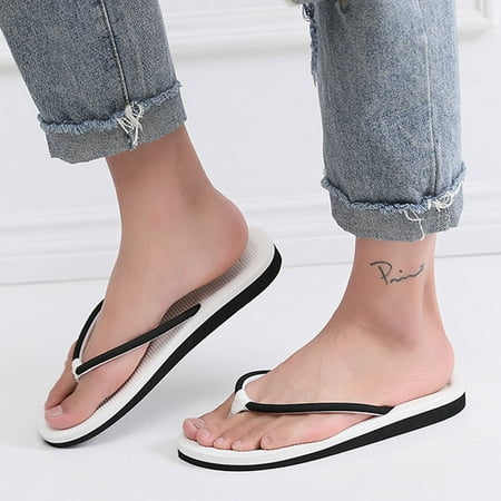 

Dyfzdhu Slippers For Men Summer Beach Breathable Shoes Sandals Home Slipper Flip-Flops Flat Shoes