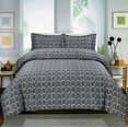thumbnail image 1 of Paisley Collection Printed Sheet Set 600-Thread Count Cotton Rich (Full, Black), 1 of 1