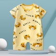thumbnail image 2 of YEPGAR Baby Boys Girls Bodysuits Short Sleeve Summer Baby Boy Infant Clothes Baby Onsies Infant Baby Boy Clothes for 0-24 Months (A19 Yellow, 18-24 Months), 2 of 4