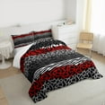thumbnail image 3 of Castle Fairy Leopard Zebra Print Bedding Comforter Set 2pcs for Boys Girls,Abstract Stripes Twin Comforter Sets Microfiber,Animal Print Breathable Bedding Set,Luxury Bedroom Decor, 3 of 8