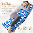 thumbnail image 4 of Body Pillow Cover - Soft Body Pillow Pillowcase, butterfly blue chessboard checkered Breathable Long Body Pillow Case Cover with Invisible Zipper 20x60in, 4 of 5