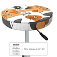 thumbnail image 4 of Naloa Funny Cats Round Bar Stool Cushion Cover 12-14 inch, Fits Kitchen, Office, Restaurant Chairs - 12 inch, 4 of 7
