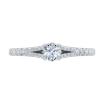 thumbnail image 3 of 0.44 Carat Prong Set Solitaire Diamond Engagement Ring Band in 14K White Gold (Ring Size 7.5), 3 of 5