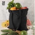 thumbnail image 3 of Top Cotton Pack of 6 – 100% Cotton Reusable Tote Bags – Bulk Grocery, Shopping, DIY, Beach & Gift Use (Black), 3 of 6