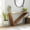 Brown Diagonal Open Frame Solid Rectangle 57" x 13" x 30", variant on DecMode 57" x 30" Brown Wood Diagonal Open Frame Console Table with Grey Metal Base, 1-Piece