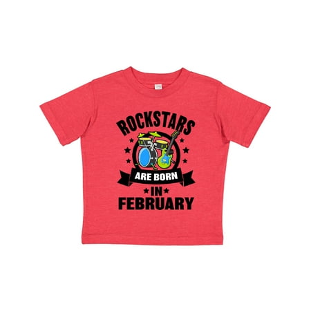 

Inktastic Rockstars Are Born in February Birthday Gift Toddler Boy or Toddler Girl T-Shirt