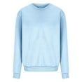 thumbnail image 4 of Aboser Women's Oversized Crewneck Sweatshirts No Hood Solid Color Fall Tops Casual Long Sleeve Shirts Loose Fit Fleece Pullover, 4 of 4