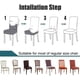 thumbnail image 5 of Fundas elásticas para sillas de comedor, fundas protectoras para muebles de Spandex suave Parsons para comedor, cocina, hogar, Hotel Adepaton WMZL-285-3, 5 of 6