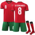 thumbnail image 1 of 2425 New Portugal Home Red Quick Dry Football Sportswear #8 B.FERNANDES Copy Player Name Jersey, 1 of 2