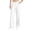 White, variant on Girls High Waist Draped Straight Leg Trousers Casual Suit Style Pants with Pleated Front and Functional Pockets
