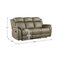 thumbnail image 2 of Lexicon Centeroak Modern Contemporary Microfiber Reclining Sofa in Sandy Brown, 2 of 4
