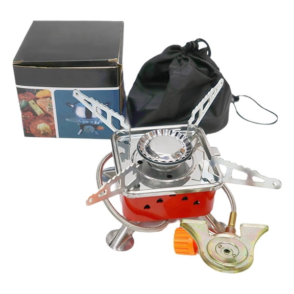 Portable Camping Stove 2800W with Hose Compact Folding Design for Backpacking Hiking and Outdoor Cooking