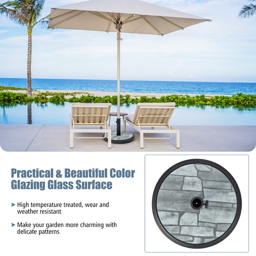 Aimee Lii 35lbs Umbrella Base with Built-in Cement, Umbrella Stand Outdoor Base Aimee Lii 35lbs Umbrella Base with Built-in Cement, Umbrella Stand Outdoor Base