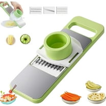 Martivex Slicer, 6-in-1 Safeprep Mandoline Slicer, Multi-purpose Kitchen Tool with Stainless Steel Blades for Slicing, Shred & Julienne—fast and Fuss-Free, Versatility (Four-piece set)