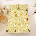 thumbnail image 5 of Catabedysis 26 Alphabet Print King Sheets For Boys,Cartoon Animals Bedding,4pcs,1 Flat Sheet, 1 Fitted Sheet and 2 Pillowcases, 5 of 6