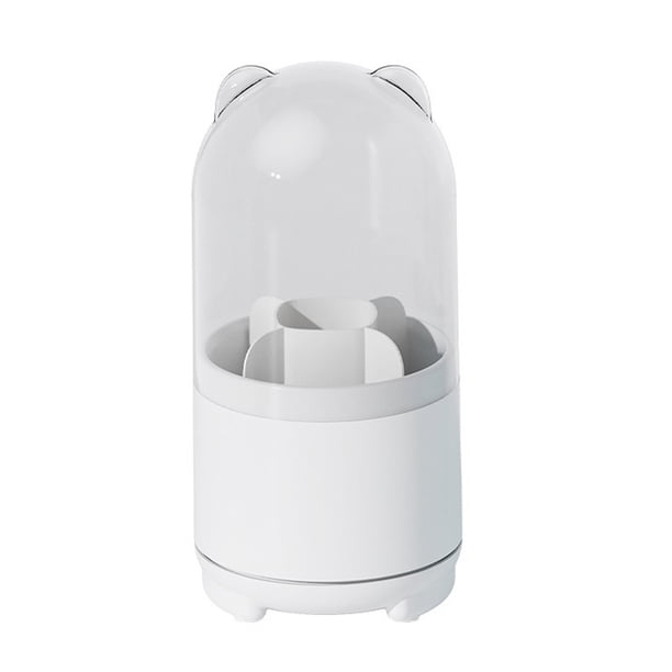 Contenedor de brochas de maquillaje, contenedor de almacenamiento de brochas de maquillaje, organizador de maquillaje giratorio, soporte para brochas de maquillaje, diseño aerodinámico